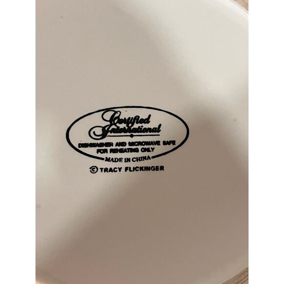 Certified International Tracy Flickinger Whimsical Waiter Bowl Bistro Chef Theme - Picture 8 of 14